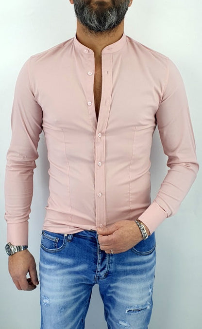 camicia uomo coreana tessuto elastico slim fit s,m,l,xl,xxl