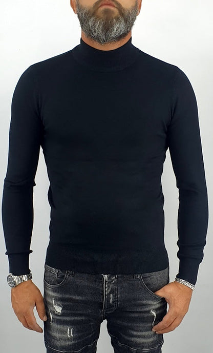 Maglione uomo invernale cardigan mezzo collo maglia sotto giacca