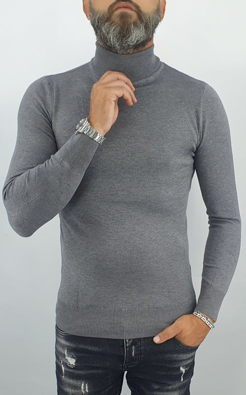 Maglione uomo invernale cardigan collo alto maglia sotto giacca casual