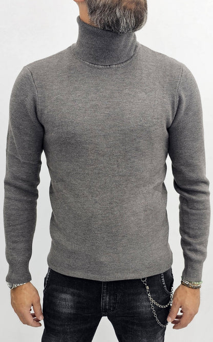 maglione uomo invernale cardigan collo alto maglia sotto giacca casual