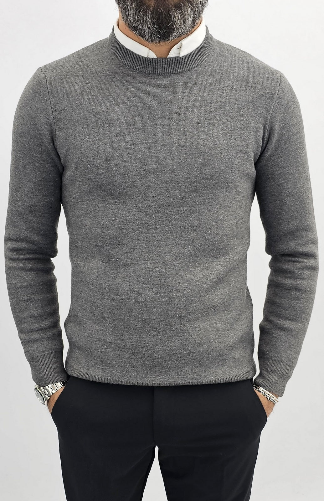 maglione uomo invernale cardigan girocollo maglia sotto giacca casual