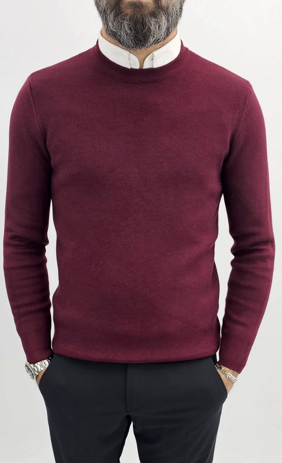 Maglione uomo invernale cardigan girocollo maglia sotto giacca s,m,l,xl