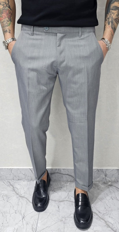 Pantalone Uomo Capri tessuto morbido elastico italy tasche molla bottone 44,46,48,50,52