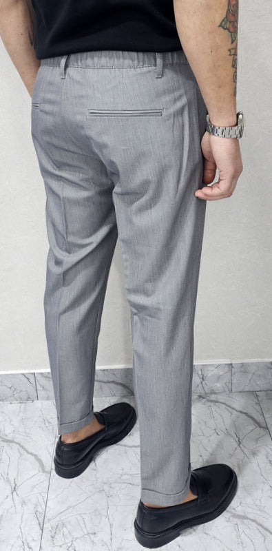 Pantalone Uomo Capri tessuto morbido elastico italy tasche molla bottone 44,46,48,50,52