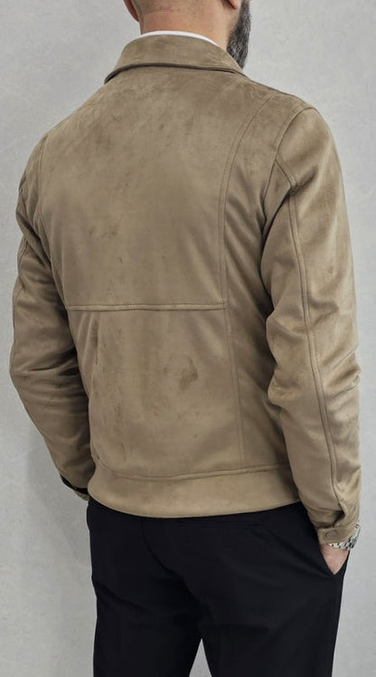 Giubbino uomo Scamosciato corto Primaverile 3 colori S,M,L,XL,XXL