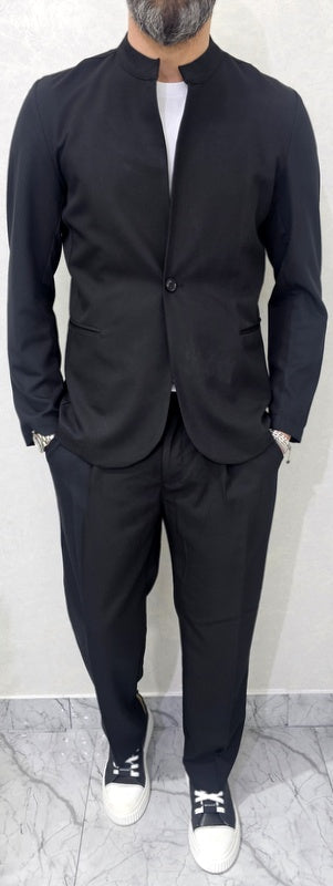Completo uomo Coreana 1 bottone  Giacca+Pantalone Palazzo 5 colori 44,46,48,50,52