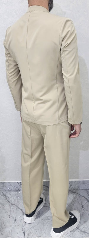 Completo uomo Coreana 1 bottone  Giacca+Pantalone Palazzo 5 colori 44,46,48,50,52