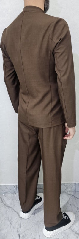 Completo uomo Coreana 1 bottone  Giacca+Pantalone Palazzo 5 colori 44,46,48,50,52