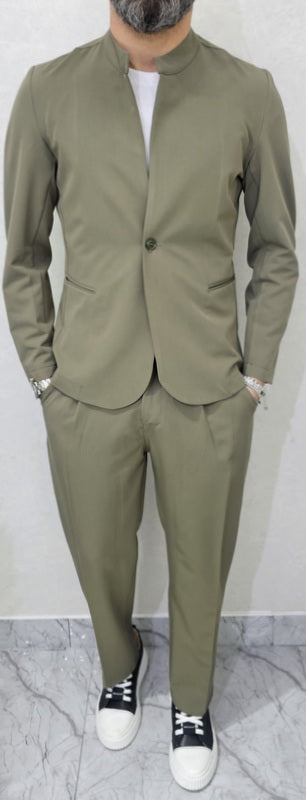 Completo uomo Coreana 1 bottone  Giacca+Pantalone Palazzo 5 colori 44,46,48,50,52