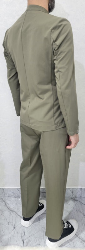 Completo uomo Coreana 1 bottone  Giacca+Pantalone Palazzo 5 colori 44,46,48,50,52