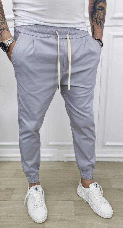 Pantalone Madrid Uomo Cotone Elastico Tasche America Molla Caviglie s,m,l,xl,xxl