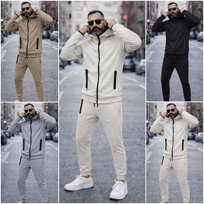 Tuta Tech Primaverile Cappuccio Grigio, Nero, Panna, Fango s,m,l,xl,xxl