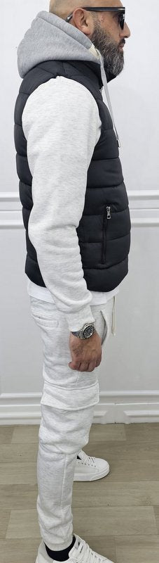 Smanicato giromanica termico cappuccio estraibile corto Nero,Blu M,L,XL,XXL,3XL