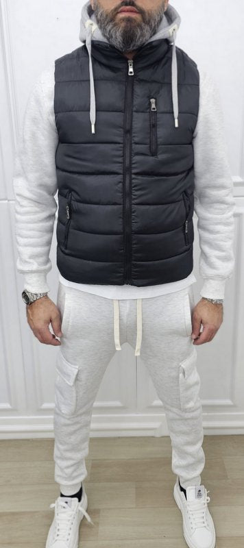 Smanicato giromanica termico cappuccio estraibile corto Nero,Blu M,L,XL,XXL,3XL