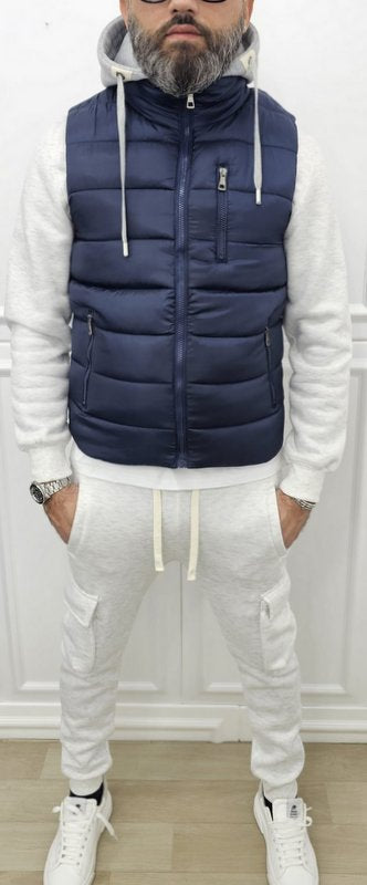Smanicato giromanica termico cappuccio estraibile corto Nero,Blu M,L,XL,XXL,3XL