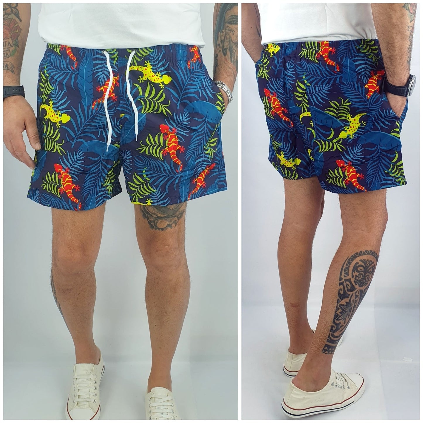 Costume Da Bagno Uomo Da Mare Jeko Bermuda Fiori Pantaloncino Floreale Corto