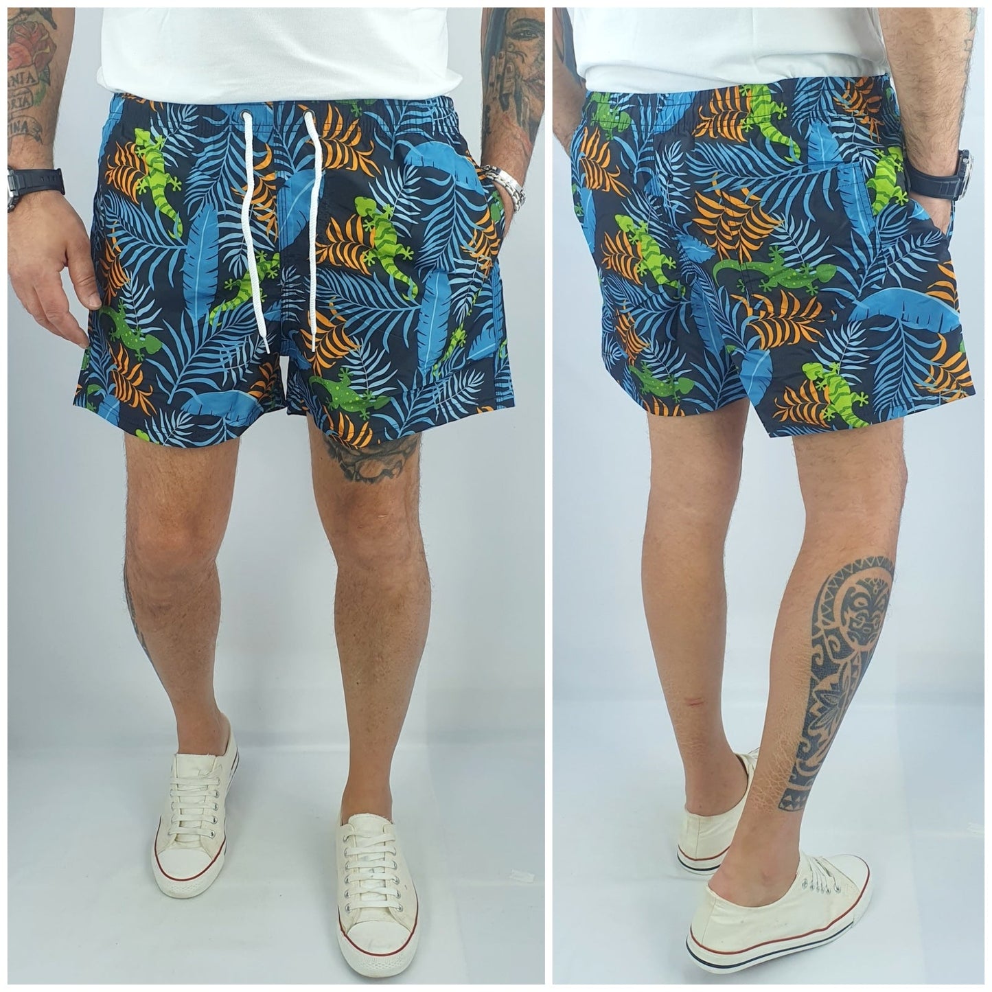 Costume Da Bagno Uomo Da Mare Jeko Bermuda Fiori Pantaloncino Floreale Corto