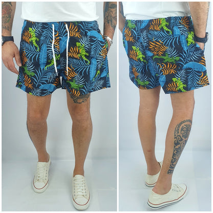 Costume Da Bagno Uomo Da Mare Jeko Bermuda Fiori Pantaloncino Floreale Corto