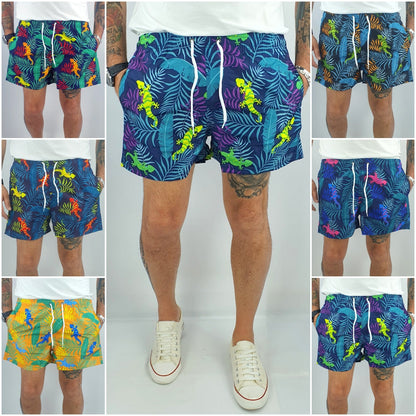 Costume Da Bagno Uomo Da Mare Jeko Bermuda Fiori Pantaloncino Floreale Corto