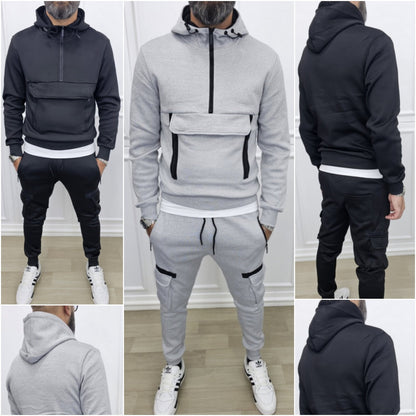 Tuta New Tech cargo Cappuccio Completo felpata 2 colori s,m,l,xl,xxl